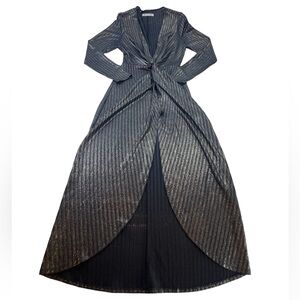 Reformation Sparkly Carlyle Deep V Dress N229-24